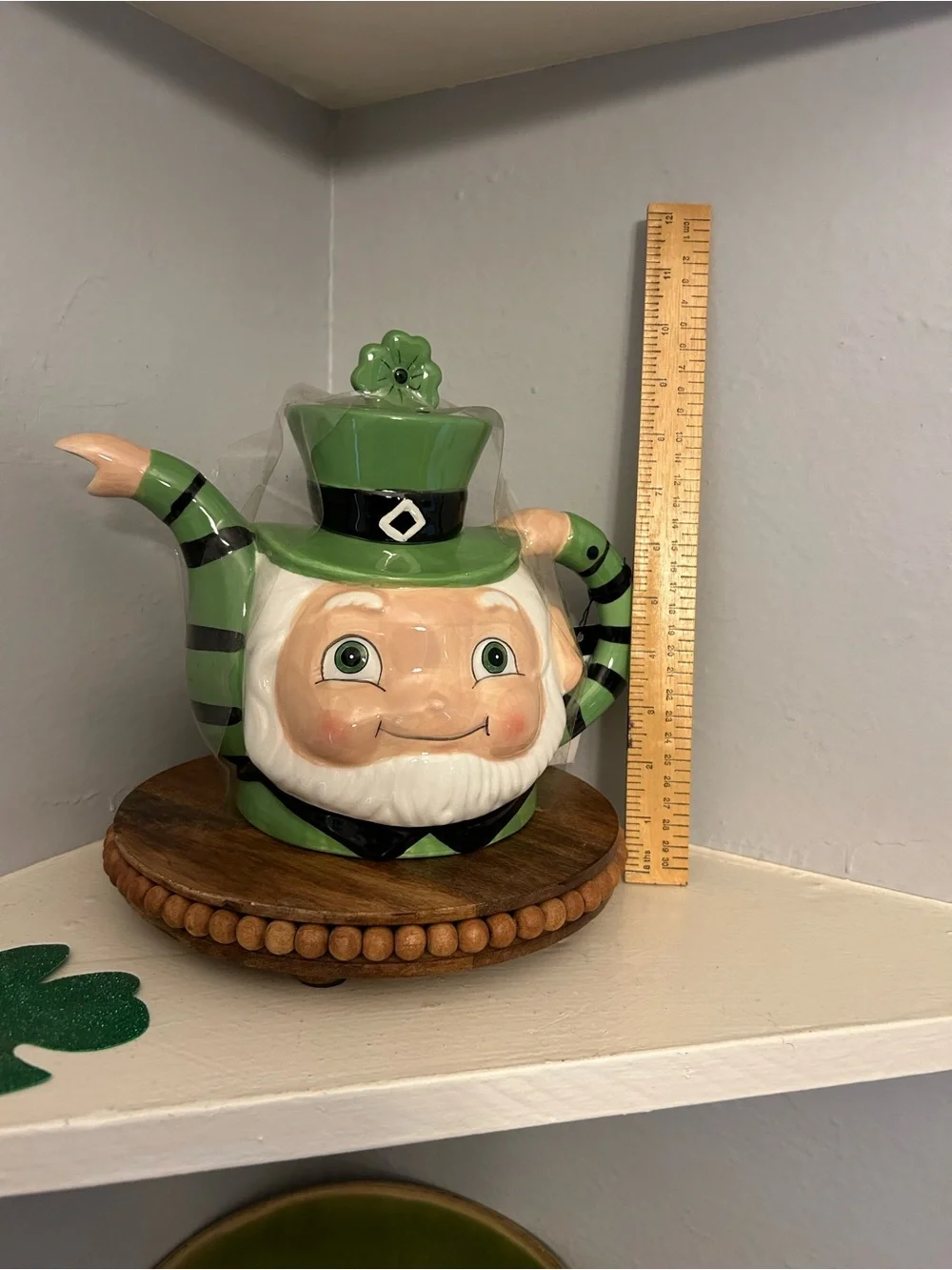 Joanna Parker Green Leprechaun Face Teapot - Ceramic St. Patrick's Day Decor